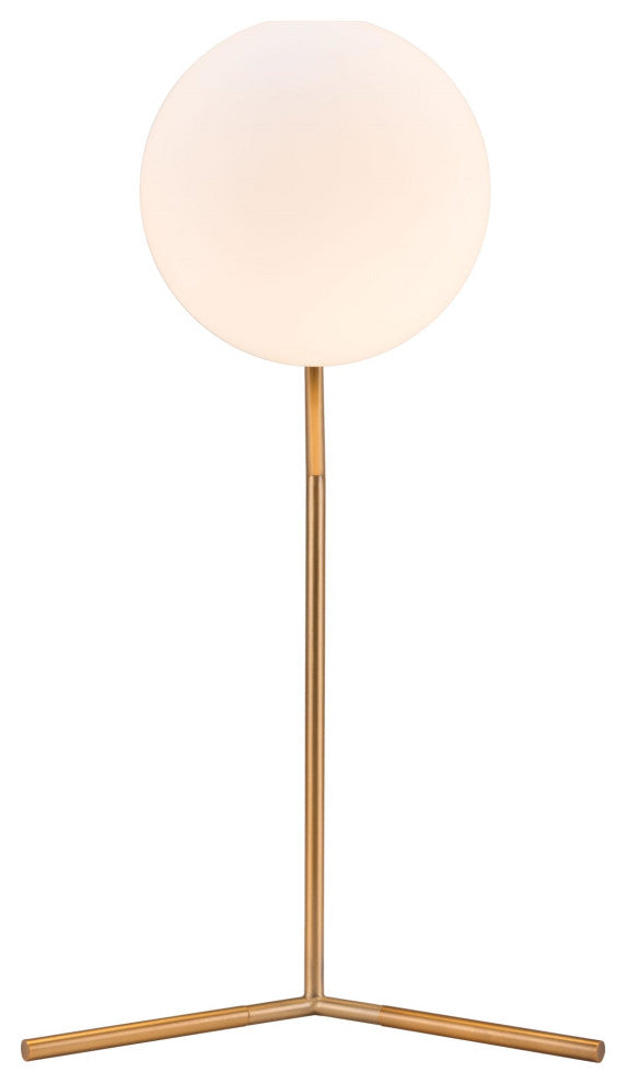 Table Lamp, Glass, Steel Metal, Brass, Gold, White, Kitchen Lounge Cafe Bistro