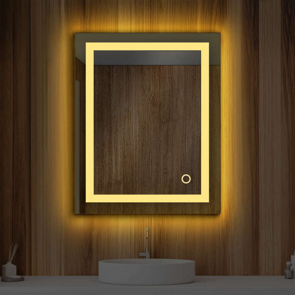 Fogless, Color Temperature Adjustable LED Mirror, 24"x30"