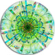 Light Blue Digital Flower Petals Close-Up, Floral Disc Artwork, 36"
