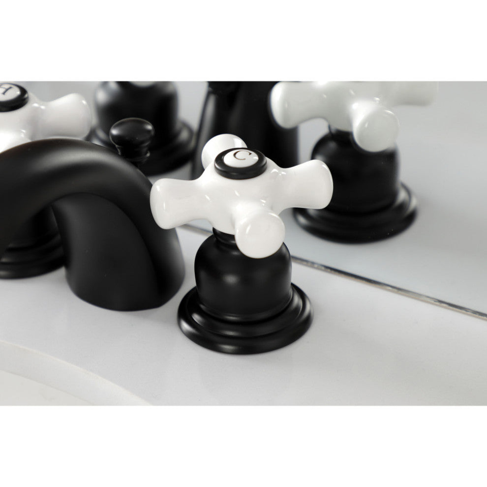Kingston Brass Victorian Widespread Bathroom Faucet, Matte Black