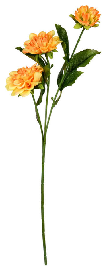 17" Yellow Dahlia Spray 6/Pk