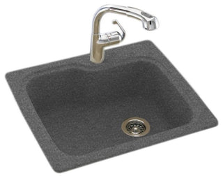 Swan 25x22x9 Solid Surface Kitchen Sink, 1-Hole, Night Sky