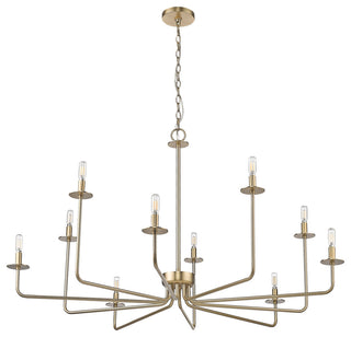 10 Light 48 in. Modern Gold Chandelier