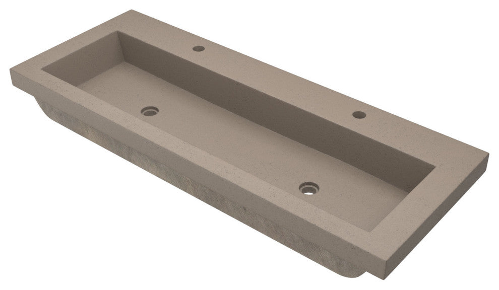Trough 4819 Bathroom Sink, Earth, Single Faucet Cutout