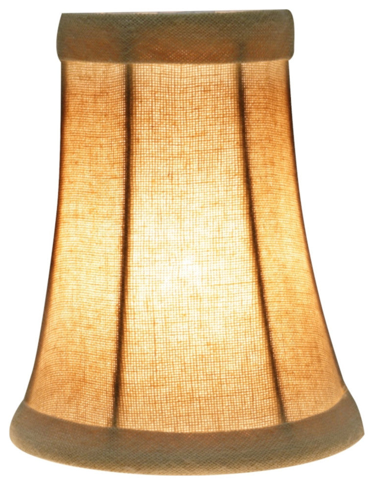 30012-5 Small Bell  Chandelier Clip On Lamp Shade Butter Creme 2 1/2"x4"x5"