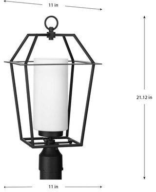 Chilton Collection 21-1/8" 1-Light Textured Black Outdoor Post Lantern