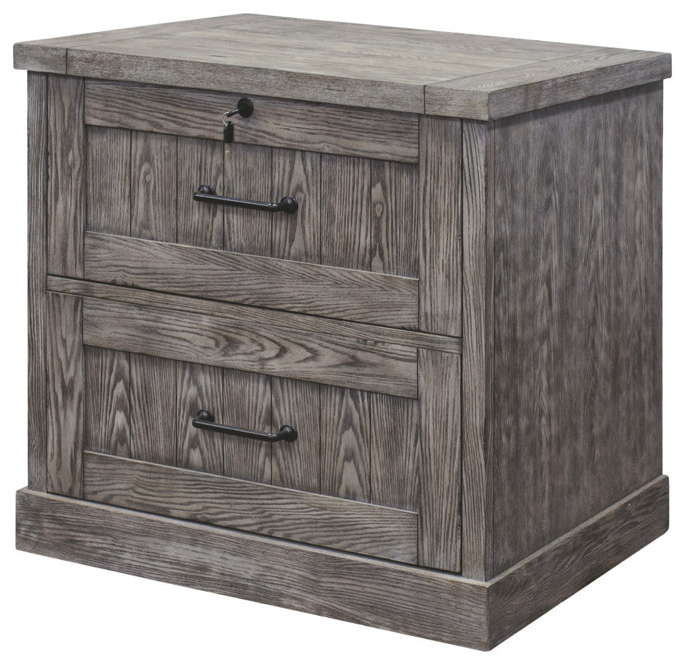 Lateral File With Locking Legal/Letter File Drawer, Fully Assembled, Gray