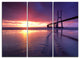 "Colorful Vasco Da Gama Bridge" Metal Wall Art, 3 Panels, 36"x28"