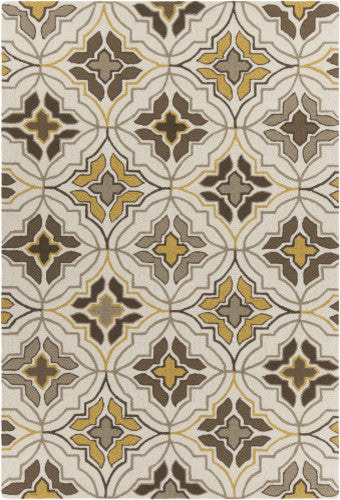 Terra Area Rug, Brown and Yellow, 7'9"x10'6"