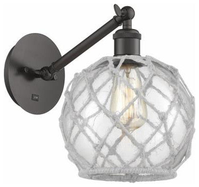 Innovations 317-1W-OB-G122-8RW 1-Light Sconce, Oil Rubbed Bronze