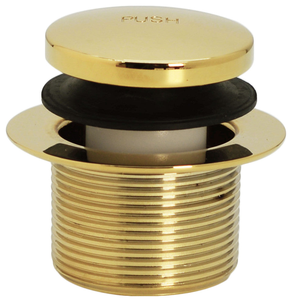 Direct Connect Overflow with Tip-Toe Trim and 2-Hole Overflow Cover, Polished Brass