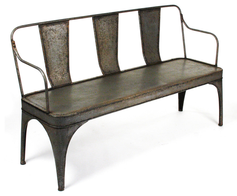 Adrienne Iron Chair, Rustic Zinc