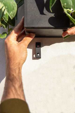 Veadek Geo Series Hanging 5" Planter, Black, 5", 2 Pack