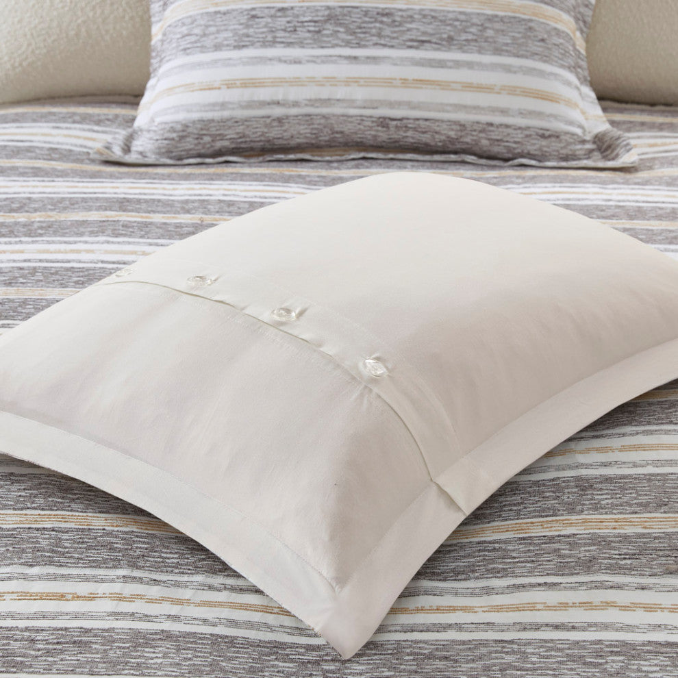 Madison Park Signature Oversized Jacquard Striped Comforter Set