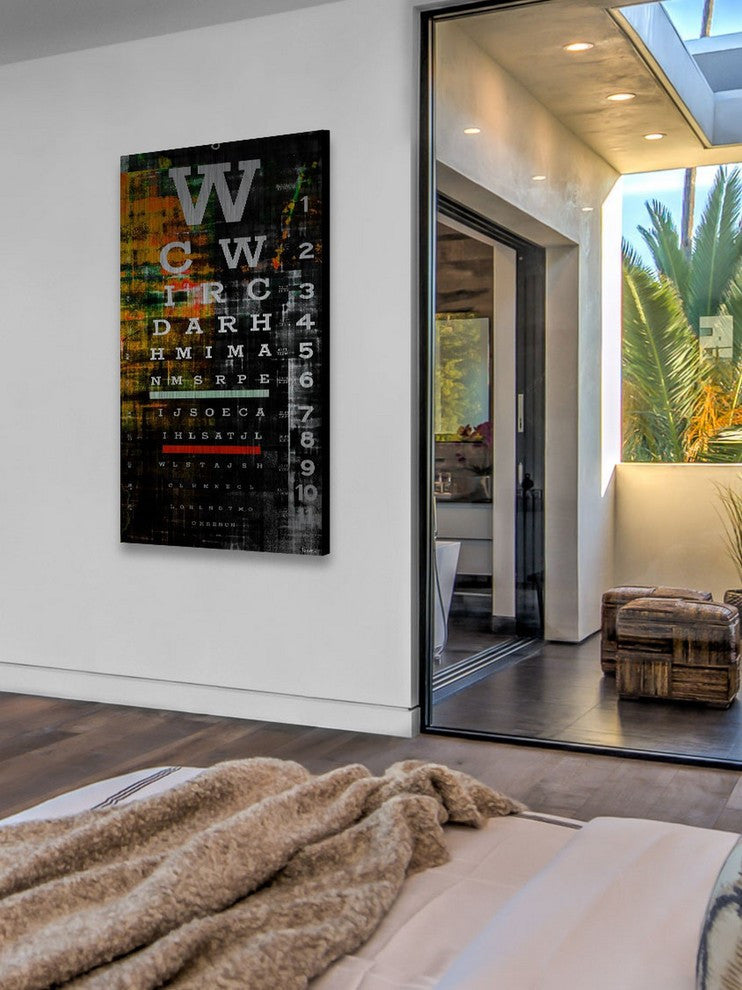 "Night Eye" Painting Print on Brushed Aluminum, 30"x60"