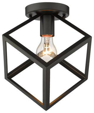 Golden Lighting 2086-FM Cassio 11"W Semi-Flush Square Ceiling - Matte Black