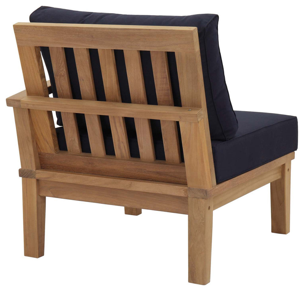 Marina Outdoor Patio Teak Right-Facing Sofa by Modway