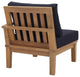 Marina Outdoor Patio Teak Right-Facing Sofa by Modway
