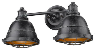 Golden Lighting 7312-BA2 Bartlett 2 Light 17\"W Bathroom Vanity - Black Patina