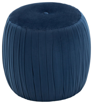 TOV Furniture Sommer Navy Velvet Ottoman