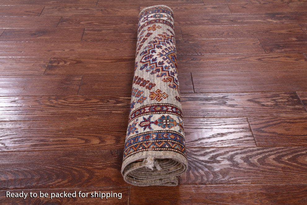 2' 10" X 9' 3" Runner Super Kazak Handmade Rug - Q12350