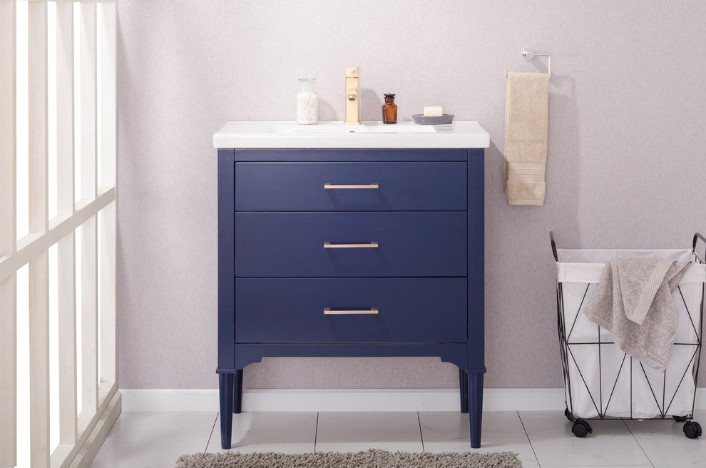 Mason 30" Single Sink Vanity, Blue