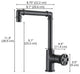 Urban Round Wheel Handle 1-Hole Bathroom Faucet in Matte Black