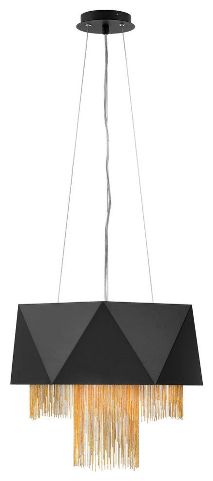 Hinkley Zuma Chandelier Medium Drum, Satin Black