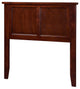 AFI Madison Twin Solid Wood Panel Headboard with Device Charger in Walnut