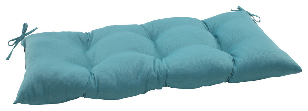 Forsyth Wrought Iron Loveseat Cushion, Turquoise