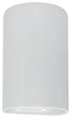 Ambiance LED Outdoor Small Ceramic Cylinder Wall Sconce with Open Top & Bottom, Gloss White/Gloss White