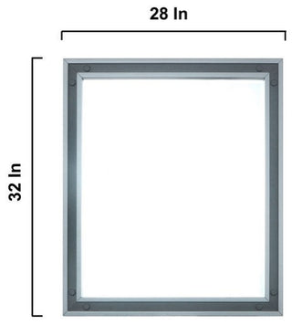 Ziva Transitional Dark Grey 30" Single Vanity, no Top and 28" Mirror