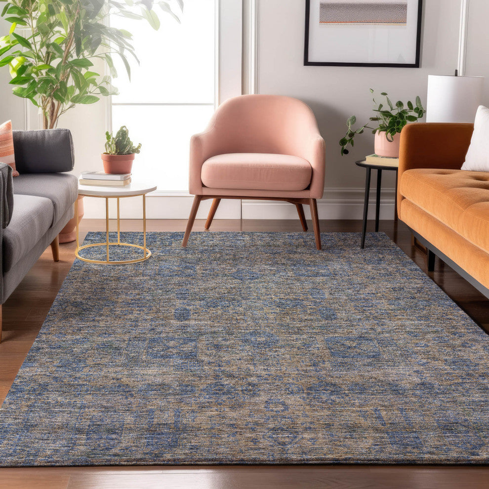 Premium Machine Washable Mayfield AMF637 Khaki 5' x 7'6" Rug