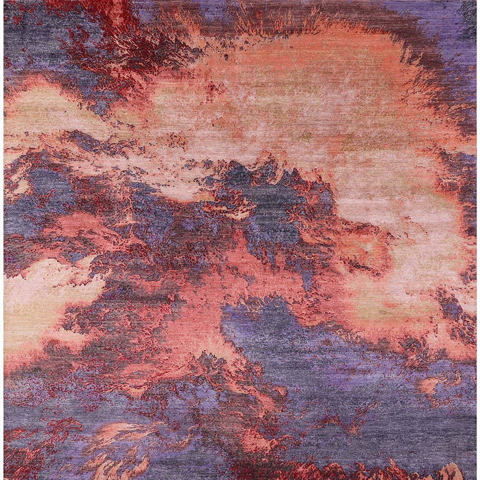 Ahgly Company Indoor Square Mid-Century Modern Area Rugs, 8' Square