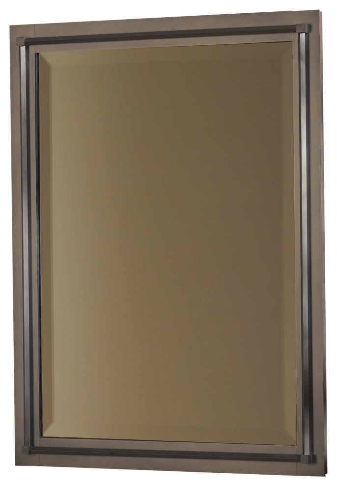 Rook Beveled Mirror, Dark Smoke Finish