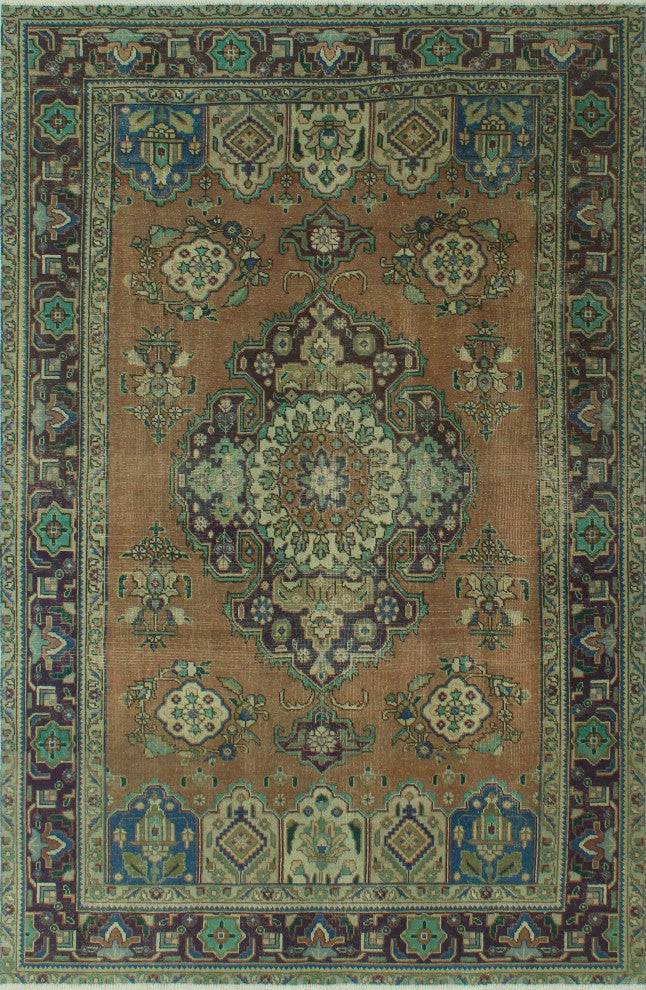 Fine Vintage Distressed Jailene Rust Rug