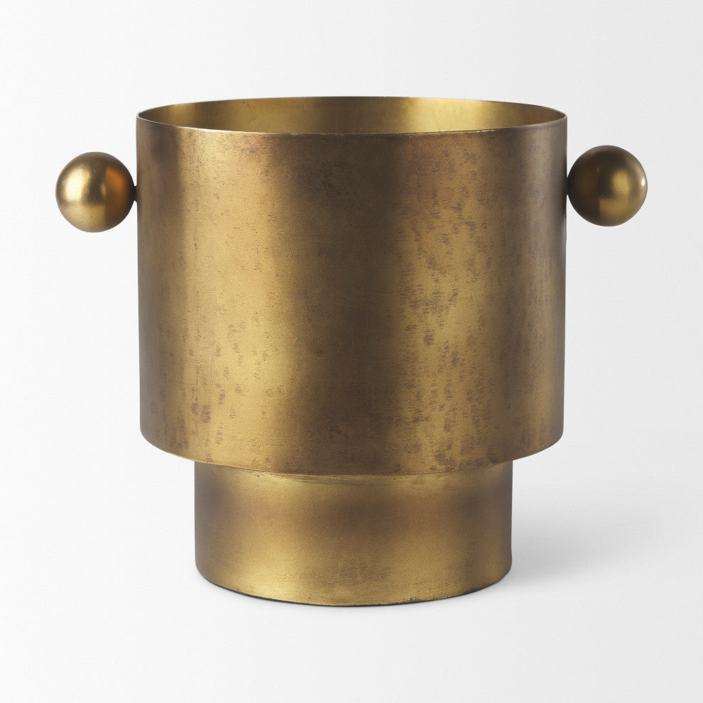 Juno Gold Iron Vase, 9"