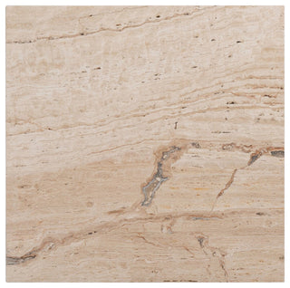 Safavieh Couture Olivia Square Travertine Accent Table Off White