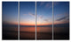 "Ko Samui Sea Sunrise Panorama" Oversized Beach Wall Art, 4 Panels, 48"x28"