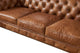 Crafters and Weavers Top Grain Leather Chesterfield Sofa, Light Brown