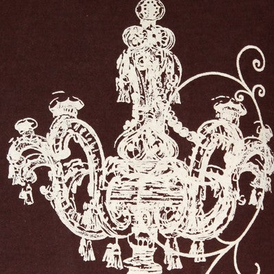 Pillow Decor - Chandelier Brown Cotton Throw Pillow 17x17