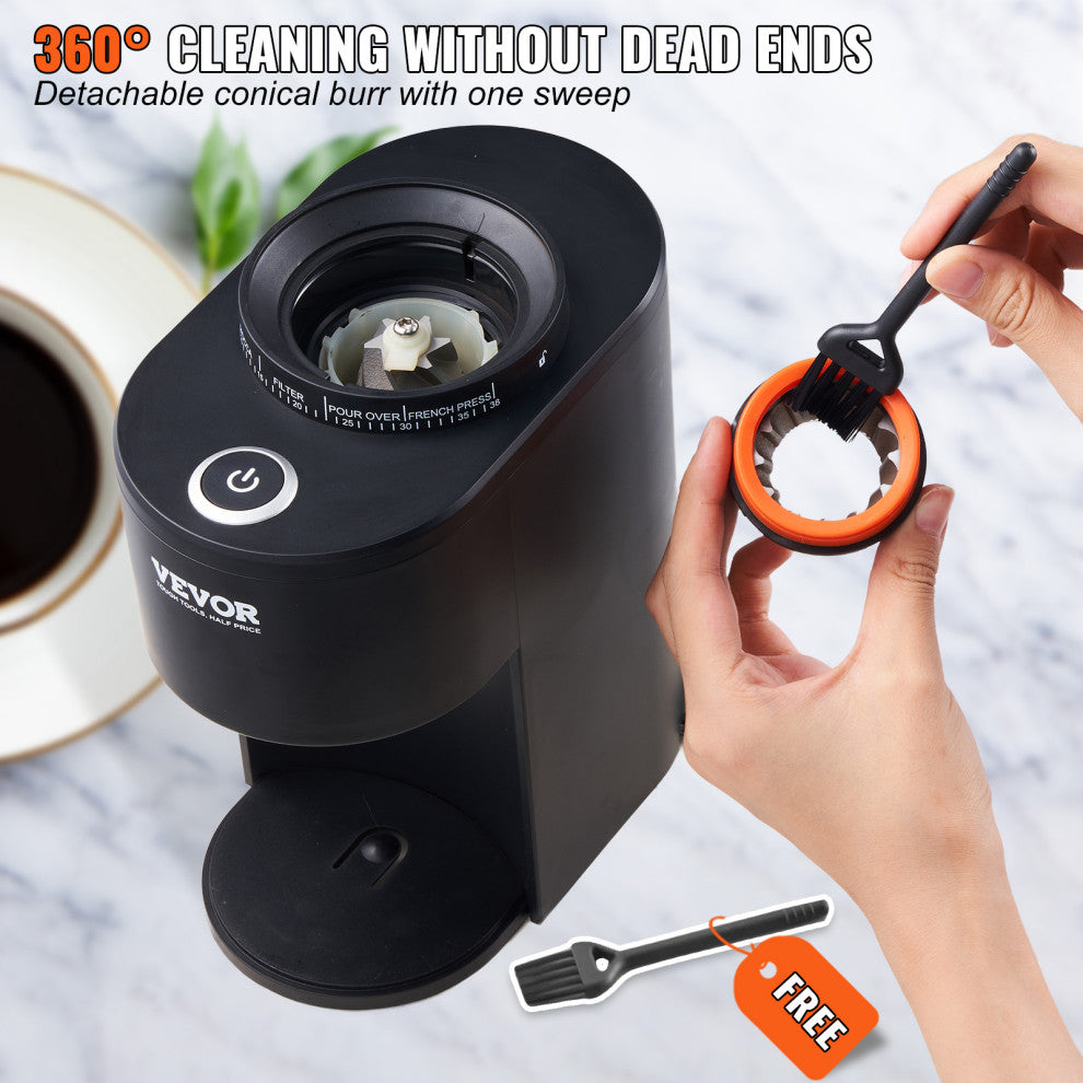 VEVOR Coffee Grinder 20 Cups Electric Burr Mill 40MM Conical Burrs for Espresso