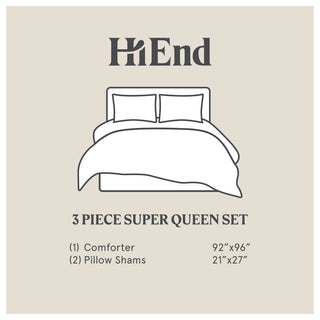 Serenity Modern Jacquard Comforter Set, 3PC, Super Queen