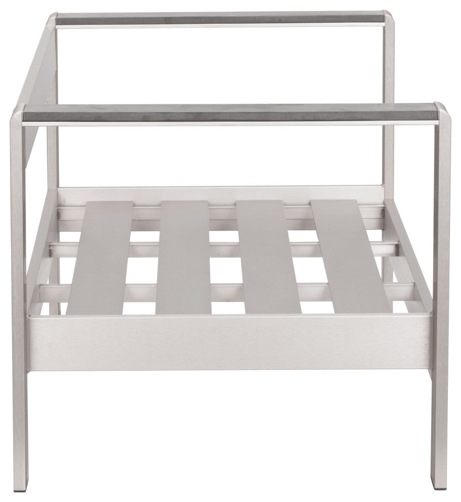 Cosmopolitan Sofa (Frame only) Brushed Aluminum