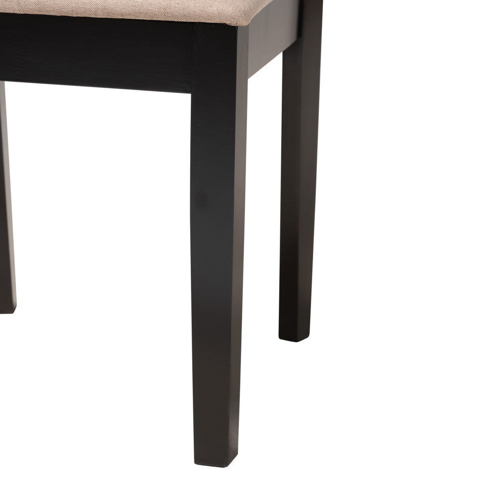 Marsala Modern Collection, Beige/Dark Brown, Dining Chair