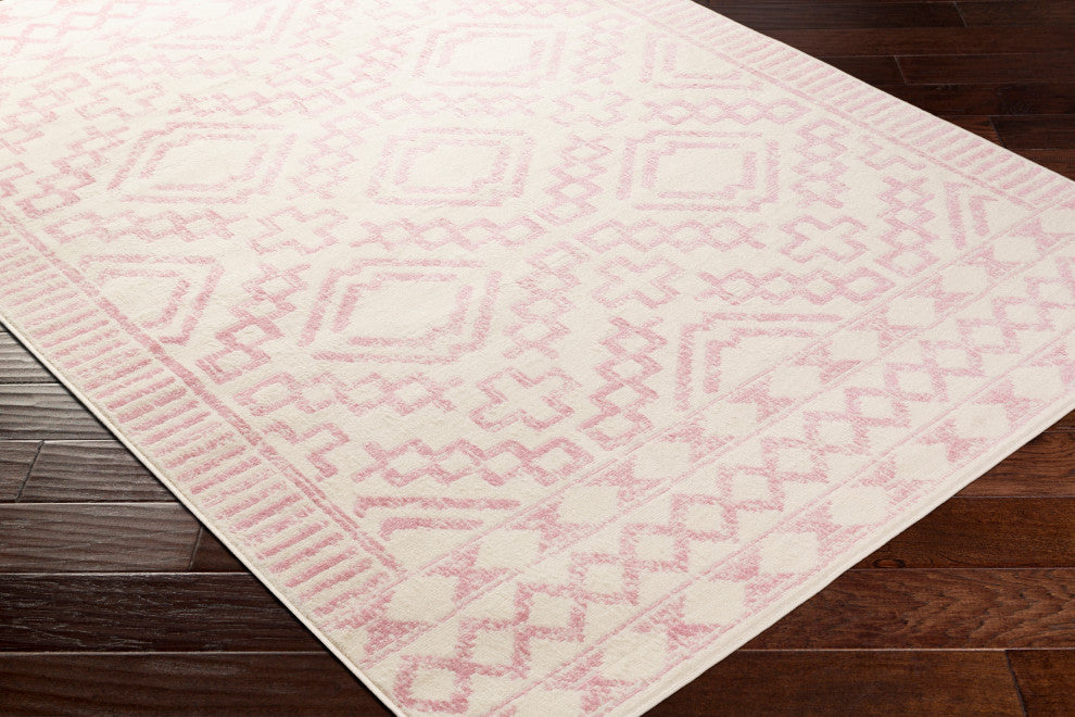 Surya Ustad UST-2313 8'10"x12' Rug, Pale Pink/Cream