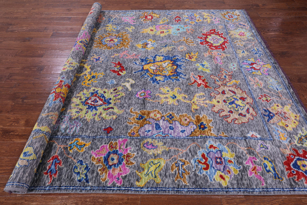 Turkish Oushak Hand-Knotted Wool Rug 8' 1" X 10' 2" - Q16068