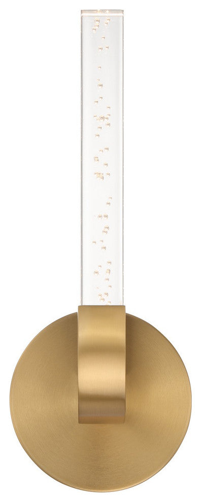 Del Mar 1-Light LED Wall Sconce, Warm Brass by Breegan Jane