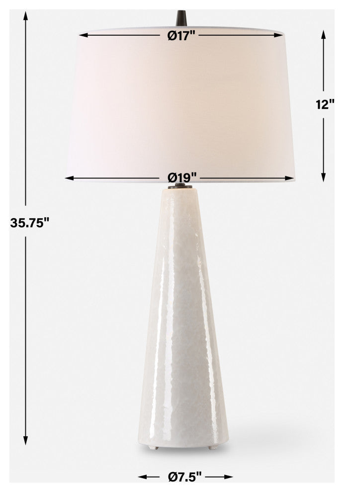 Uttermost Loire Ivory Glaze Table Lamp