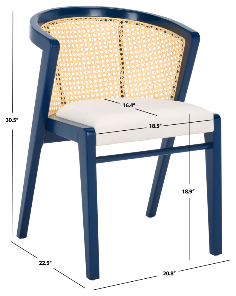 Safavieh Edan Dining Chair, Navy/White